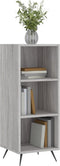 vidaXL - Schappenkast - 34,5x32,5x90 - cm - bewerkt - hout - grijs - sonoma - eiken