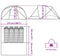 vidaXL - Tent - 4-persoons - waterdicht - blauw
