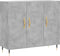 vidaXL - Dressoir - 90x34x80 - cm - bewerkt - hout - betongrijs