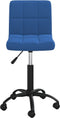 vidaXL - Eetkamerstoel - draaibaar - fluweel - blauw