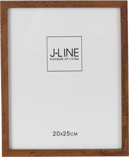 J-Line fotolijst Basic - hout - donkerbruin - medium - 2 stuks