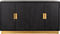 Richmond Interiors Dressoir Blackbone gold 4-deuren (Black rustic)