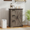 Coast Opbergkast - Farmhouse Kast met Schuurdeur en 3 Lades - Grijs - 60 x 30 x 80 cm
