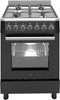 Wiggo WO-E609R(BX) - Gasfornuis - 61L oven - RVS design