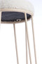 Alice barstoel Ø41x73 cm bouclé - crème/crème
