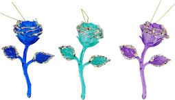 4.8 inch Rose Orna X 3. II 5x5x10 cm kerstornament