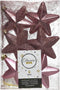 Ornament plastic ster glans-mat-glitter l2 en h7,5 cm 6st