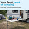 BRASQ Inklapbare Vouwtafel - Campingtafel - 120x60x74cm - Weerbestendig - Wit