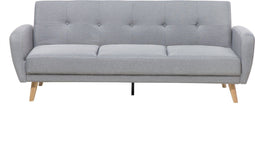 FLORLI - Slaapbank 3-zits - Lichtgrijs - Polyester
