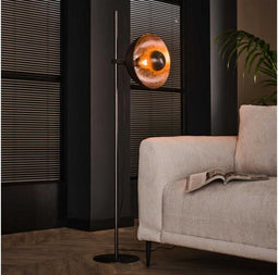 Vloerlamp Adjust metal - Zwart nikkel