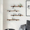 vidaXL - Wandschappen - 4 - st - 60x10x1,5 - cm - bewerkt - hout - gerookt - eikenkleur