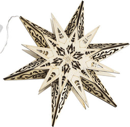 HI - Ster - met - verlichting - houtsnijwerk