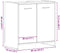 vidaXL - Wastafelmeubel - 60x33x60 - cm - spaanplaat - zwart - eikenkleurig