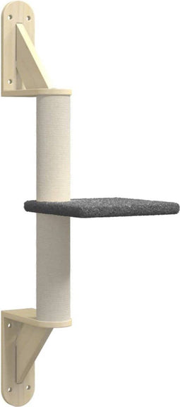 vidaXL - Kattenmeubel - wandgemonteerd - met - krabpaal - 85,5 - cm - donkergrijs