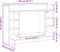 vidaXL - Wandbureau - 105x48x75 - cm - bewerkt - hout - grijs - sonoma - eikenkleurig