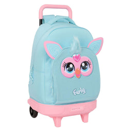 Schoolrugzak met Wielen Furby Hemelsblauw 33 x 45 x 22 cm