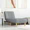 vidaXL - Chaise - longue - stof - lichtgrijs