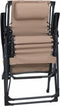 vidaXL - Terrasstoelen - 2 - st - inklapbaar - textileen - taupe