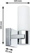 Paulmann Gemini - LED-spiegellamp - IP44 E14 230V dimbaar - Chroom Satijn (2 stuks)