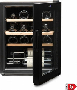 WIJNKOELKAST - VINOTHEEK CAVANOVA V16PRO 43 X 56 X 45 CM ZWART 46 L