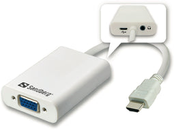 Sandberg 508-77 - HDMI naar VGA + Audio Converter - 1920x1080 - Wit