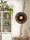 GOOD&MOJO Wandlamp Kalimantan - Bamboe/Zwart - Ø60cm - Binnen Modern