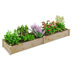 Coast Verhoogd Bloembed - Hout - Open Bodem - Tuin - 240x60x25 cm - Natuur