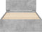 vidaXL - Bedframe - met - hoofdeinde - bewerkt - hout - betongrijs - 100x200 - cm