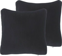 GUDARI - Sierkussen set van 2 - Zwart - 45 x 45 cm - Polyester
