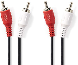 Nedis CAGP24200BK15 - Stereo audiokabel - RCA-connectoren - Rood Wit Zwart