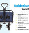 BRASQ Bolderkar Opvouwbaar - 100 Liter - 80 KG Draagkracht - Draaibare wielen mét rem - 90x51x100 CM