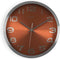 VERSA Muurklok - Oranje - Aluminium - 4 x 30 x 30 cm