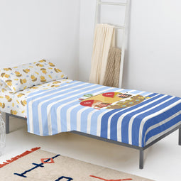 Happy Friday Sheet set 2 pieces Pirate ship 180x270 cm (Single) Multicolor
