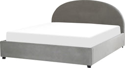VAUCLUSE - Bed met opbergruimte - Lichtgrijs - 180 x 200 cm - Fluweel