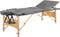 vidaXL - Massagetafel - met - 3 - zones - 186x68 - cm - houten - frame - antraciet