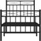 vidaXL - Bedframe - met - hoofd- - en - voeteneinde - metaal - zwart - 75x190 - cm