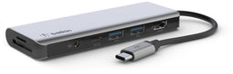 Belkin AVC009btSGY - USB-C 7-in-1 Multiport Hub Adapter - 1x HDMI 2x USB 3.2 - Zilver