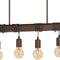 EGLO Townshend 4 - Hanglamp - E27 - 70 cm - Industrieel - Bruin