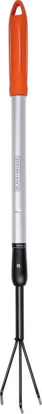 BLACK+DECKER Cultivator - Telescopische Steel 77 - 112 CM - 3 Tanden - Aluminium/Koolstofstaal