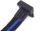 Silverstone PP07-BTSBA - Kabel - Molex (4-pin) naar SATA (data) - Blauw Zwart