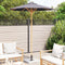 vidaXL - Donkergrijze - Tuinparasol - 180x230 - cm - in - Bamboe