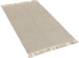 ADABAG - Laagpolig vloerkleed - Beige - 80 x 150 cm - Katoen