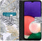 iMoshion Hoesje Geschikt voor Samsung Galaxy A22 (5G) Hoesje Met Pasjeshouder - iMoshion Design Softcase Bookcase - Wit / Meerkleurig / Goud / Glamour Botanic