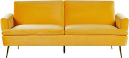 VETTRE - Slaapbank 3-zits - Geel - Fluweel