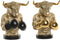 ESPRIT - Decoratieve figuren - Zwart Gouden Stier 25,5 X 24,5 X 33,5 CM (2 stuks)