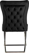Richmond Stoel Chelsea Black velvet / silver (Quartz Black 800)