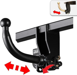 AUTO-HAK Saab 9-3 Sedan (2002-2010) - Afneembare trekhaak - Hoogwaardig constructiestaal - Matzwart gepoedercoat
