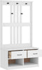 vidaXL - Halboom - SANDENS - wit - 87x40x159,5 - cm - massief - grenenhout