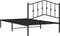 vidaXL - Bedframe - met - hoofdbord - metaal - zwart - 107x203 - cm
