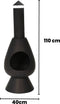 ProGarden Haard met schoorsteen Ambient 110 cm zwart